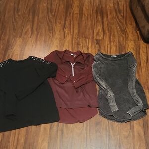 Set Of 3 Women's Tunic Tops